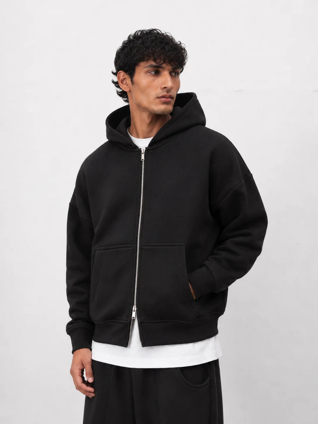 Reverse Zipper Hoodie-3