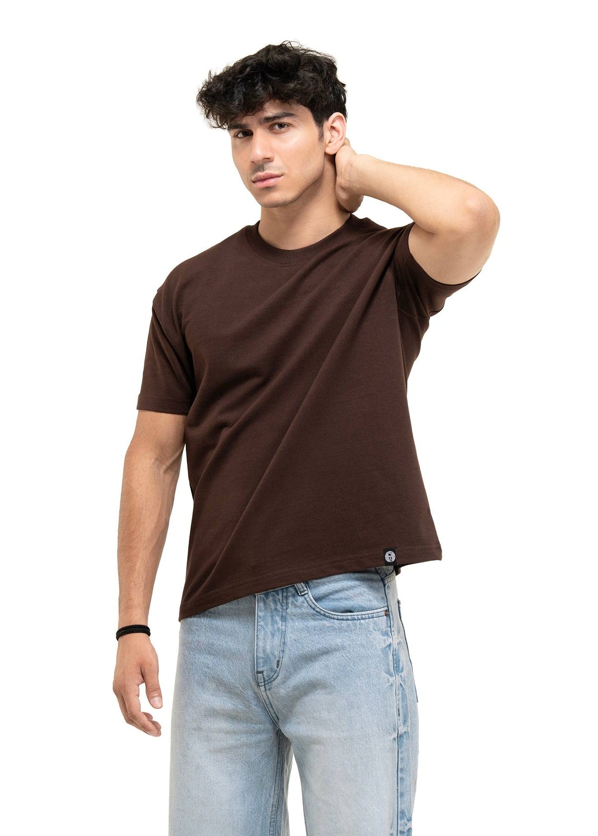 REGULAR CROPPED TEE - COFFEE-5