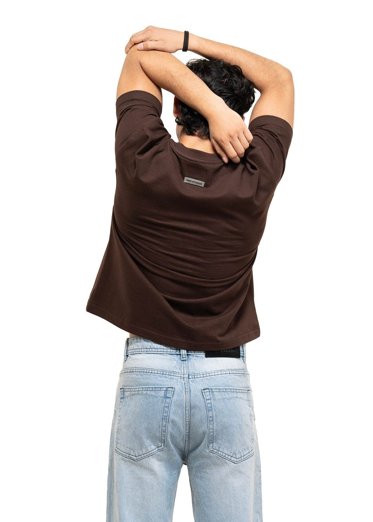 REGULAR CROPPED TEE - COFFEE-6